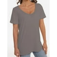 thumbnail image 4 of Women's Oversized T Shirts Tees Half Sleeve V Neck, 4 of 4