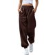 thumbnail image 2 of Pantalones de chándal de cintura alta para mujer: pantalones de yoga para hacer ejercicio con bolsillos, poliéster, cintura elástica para otoño/invierno, 2 of 8