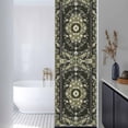 thumbnail image 3 of Vintage Green Window Privacy Film, Southwestern Geometric Abstract Art Static Cling UV Sun Blocking Heat Control Window Tint Day and Night, Non-Adhesive One Way Windows Privacy Cover 17.7''x78.7'', 3 of 7