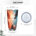 thumbnail image 4 of Fotbe Red And Blue Sky Dragon Pattern 20 oz Tumbler Stainless Steel Vacuum Insulated Coffee Ice Cup Double Wall Travel Flask Leak-proof Coffee Cup-Straw Three-piece Set, 4 of 8