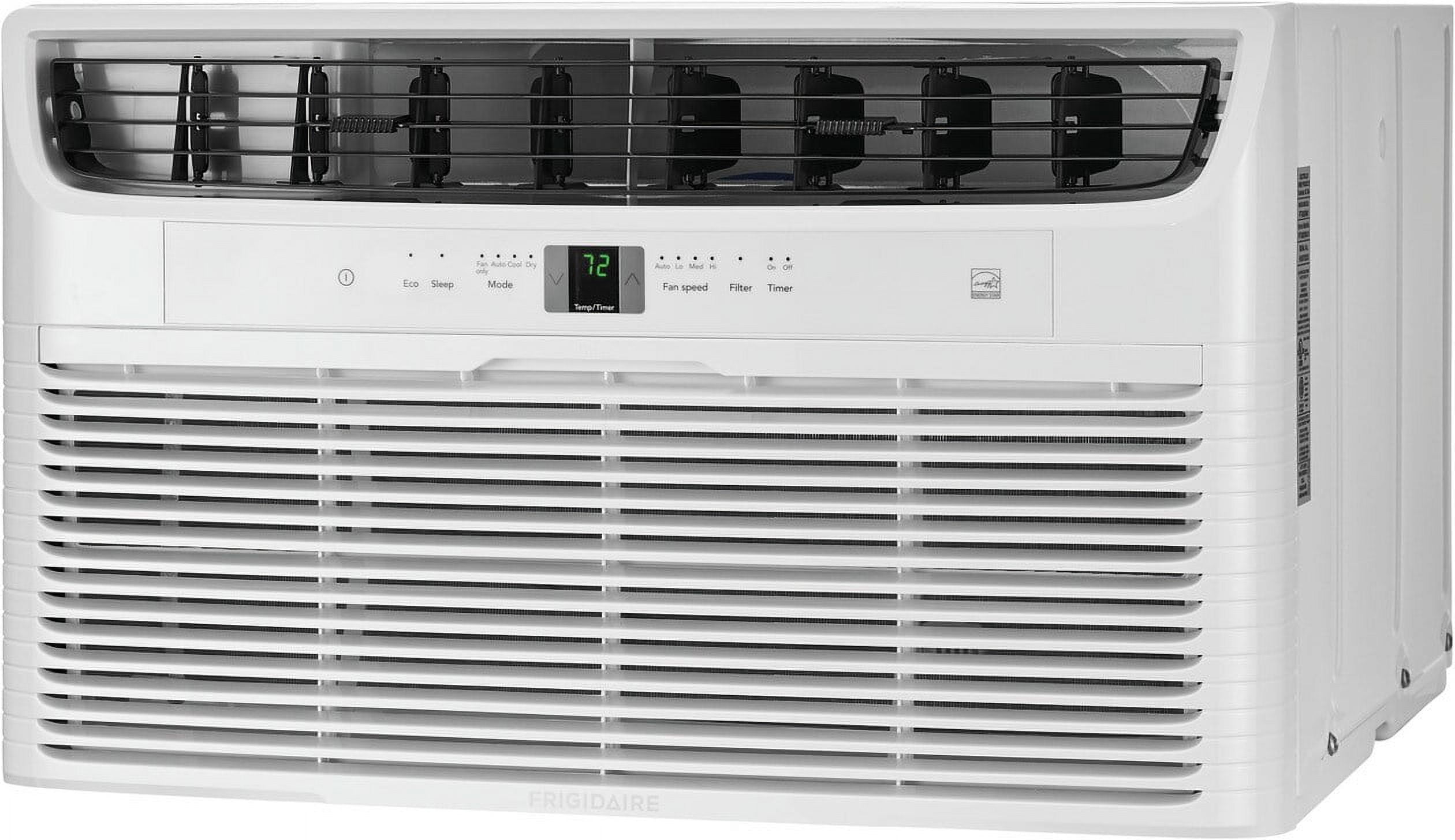 Frigidaire 8,000 BTU 115V Heat and Cool Through the Wall Air Conditioner with Remote, 350 Sq. Ft., White, FHTE083WA1