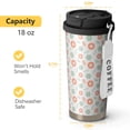 thumbnail image 6 of Floral 18oz Double Drinking Coffee Mug – Vacuum Insulated Stainless Steel Travel Cup with Leakproof Lid, 316 Steel Thermos Tumbler for Hot & Cold Beverages,Thanksgiving,Christmas, Spring,Flower, 6 of 6