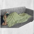 thumbnail image 5 of Oriental Soft Flannel Fleece Throw Blanket, Style Symmetric Pattern with Eastern Ornamental Illustration, Cozy Plush for Indoor and Outdoor Use, 70" x 90", Pale Green White, by Ambesonne, 5 of 5