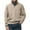 Khaki #011, variant on Quarter Zip Sweater Men Mock Neck Fleece Lined Sweatshirt Winter Long Sleeve Casual Pullover Sweater Green 2XL