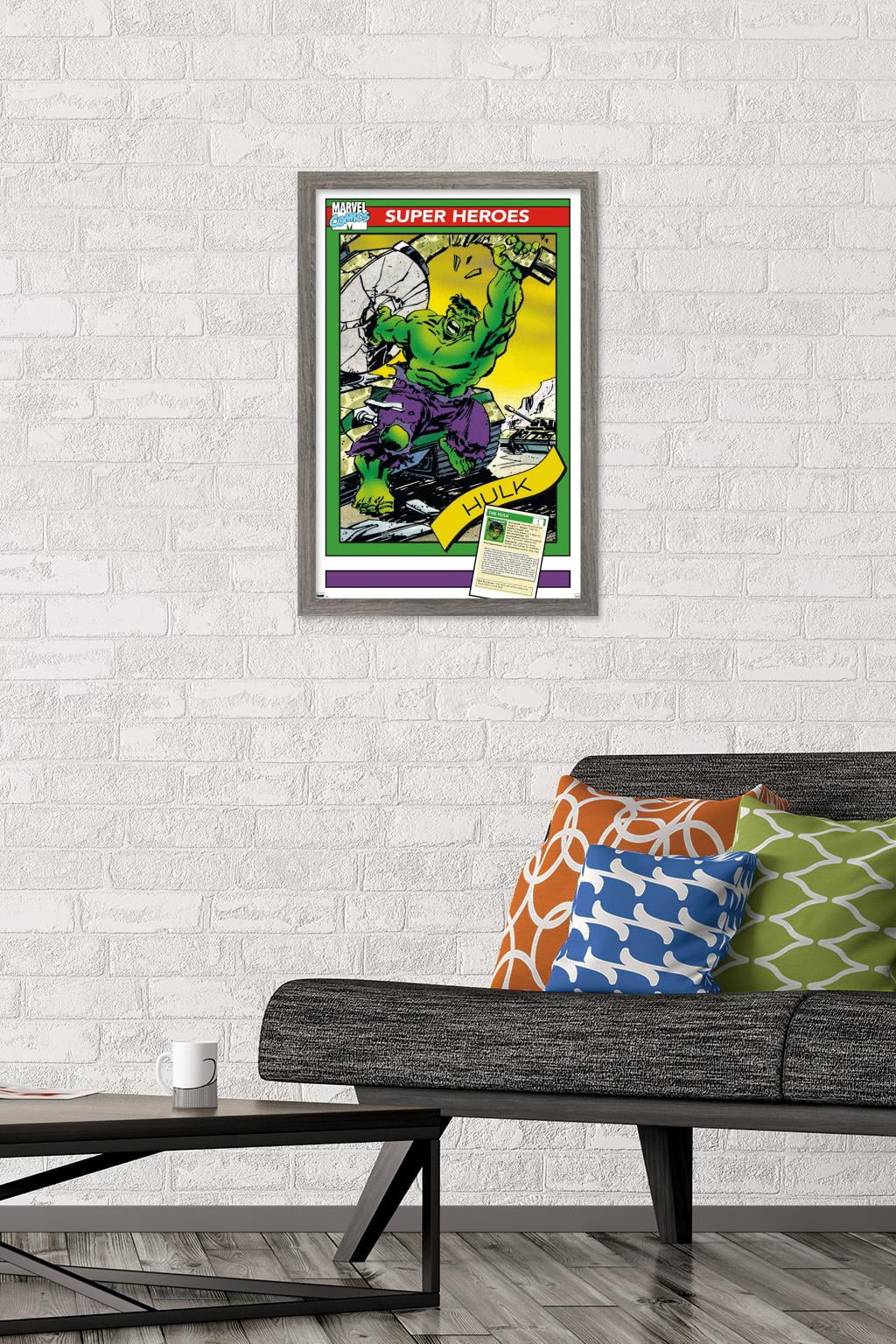 Marvel Trading Cards - Hulk Wall Poster, 14.725" x 22.375" Framed