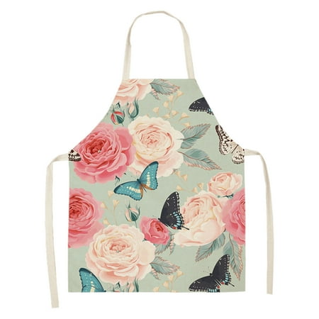 

EUHDSSDE 1pc Parent Adult The Family Kitchen Lovely Print Linen Family Aprons