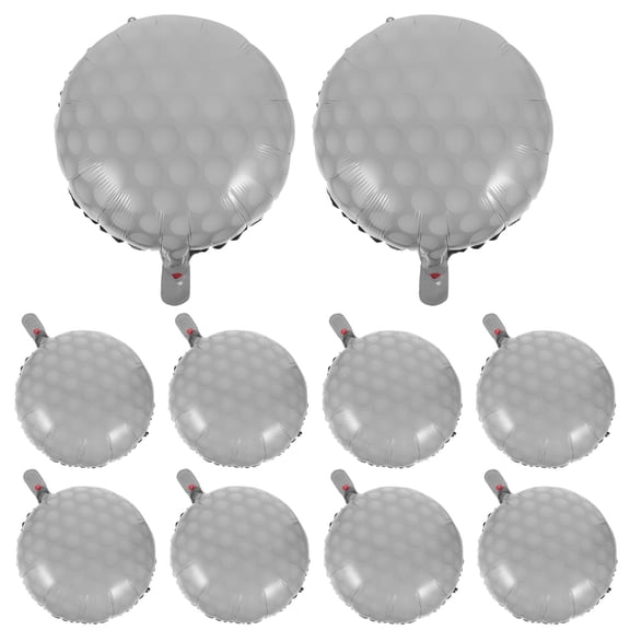 BESTYASH 10Pcs Golf Ball Party Balloons Classic Design Photo Prop for Graduation Celebration Grey