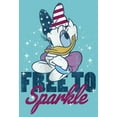 thumbnail image 2 of Girl's Mickey & Friends Daisy Duck Free To Sparkle  Graphic Tee Tahiti Blue Small, 2 of 4