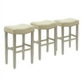 thumbnail image 2 of Costaelm Bulmon 29" Upholstered Antique Gray Bar Stools With Nail Head Trim (Set of 3), Beige, 2 of 3