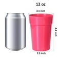 thumbnail image 3 of Youngever 18 Pack 12 Ounce Plastic Kids Juice Tumblers, Unbreakable Drinking Glasses, Plastic Cups (Peach Colors), 3 of 5