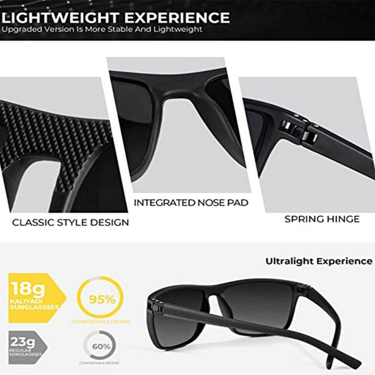 Polarized Sports Sunglasses For Men and Women, Vintage Rectangular Sun  Glasses With UV 400 Protection For Driving Cycling Fishing, Tea 