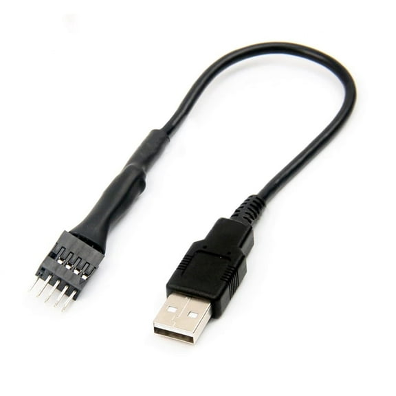 TIERPOP 9-Pin USB Male Header to Single USB Type A Male Cable