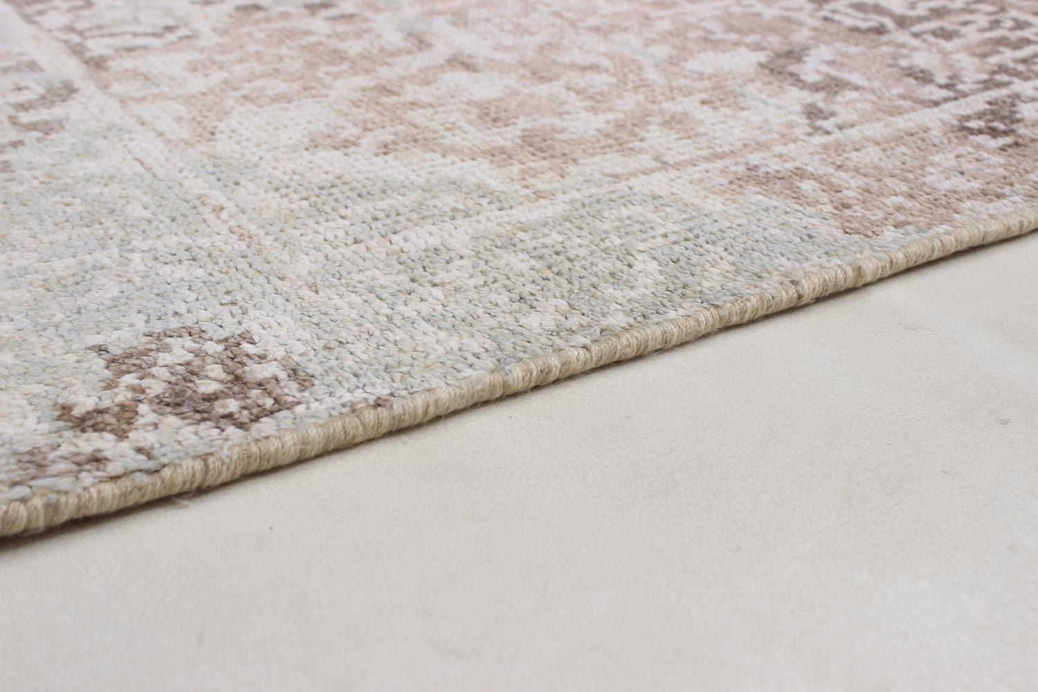 ECARPETGALLERY 4'10" x 7'10"  Casual Jules Oushak Hand-knotted Area Rug for Living Room, Dining Room and Bedroom in Brown