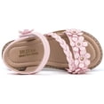 thumbnail image 3 of Girls Strap Flat Sandals Open Toe Dress Party Wedding Shoes Flower Summer Sandals, 3 of 7