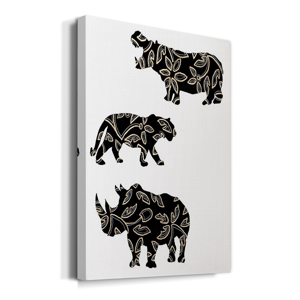 Ornamental Safari Animals II Premium Gallery Wrapped Canvas - Ready to Hang