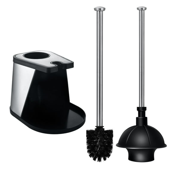 ToiletTree Products Toilet Brush and Plunger Set, Stainless Steel Bathroom Accessories