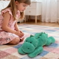 thumbnail image 3 of 20/27.5 inch Green Dinosaur Weighted Stuffed Animals Large Sensory Plush Throw Pillow Toy Cute Hugging Toy Gifts for Kids & Adults, 3 of 7