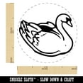 thumbnail image 2 of Elegant Swan Bird Self-Inking Rubber Stamp Ink Stamper - Brown Ink - Medium 1 Inch, 2 of 7