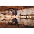 thumbnail image 2 of Paulson, Don 32x23 Gold Ornate Wood Framed with Double Matting Museum Art Print Titled - UT, Glen Canyon Abstract stained sandstone wall, 2 of 4