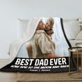 thumbnail image 6 of AISENIN Personalized Gifts Personalized Blanket Customized Blankets with Photos Text Custom Picture Blanket Gifts for Father's Day Birthday Gifts Gifts for Dad Family Kids Friends, 6 of 6