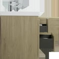 thumbnail image 5 of Spaco 60" Floating Bathroom Vanity with Sink, Modern Wall-Mounted Bathroom Storage Vanity Cabinet with Double Resin Top Basins and Soft Close Drawers, Natural Oak, 5 of 14