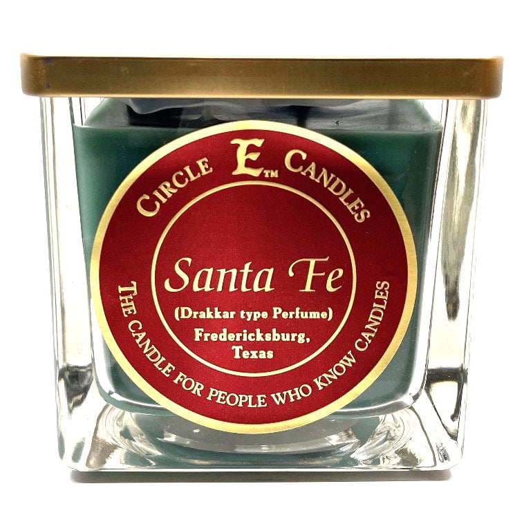 Circle E Candles, Santa Fe Scent, Large Size Jar Candle, 43oz, 4 Wicks