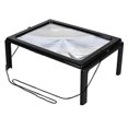 thumbnail image 2 of Large A4 Reading Magnifier With 4 Led Light,3x Full Page Magnifying Glass Foldable Desktop Stand Magnifier Hands-free Rectangular Loupe Reading Aid, 2 of 5