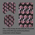 thumbnail image 4 of 4PCS Pink Rose Peony Floral Shower Curtain Sets with Rugs, Waterproof Fabric Black Shower Curtain, Spring Purple Hydrangea Flower Butterfly Green Leaves Plant Garden Girls Women Bathroom Decor, 4 of 7