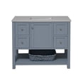 thumbnail image 6 of Lakeshore 42" Bathroom Vanity with Powder Blue Cabinet and Engineered White Top, 6 of 6