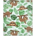 thumbnail image 2 of Yibo Cute Dinosaur, Tropic Leaves Flower Christmas Blanket Gift, Ultral Soft Cozy Warm Flannel Fleece Blanket for Animal Lover Suit for Sofa, Couch, Bed, Travel M Blanket for Teens, 2 of 9