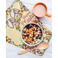 thumbnail image 3 of Happy Eatser Kitchen Dish Towels for Drying Dishes Set of 4, Colorful Bunny Eggs Spring Flowers Plants Yellow Waffle Weave Microfiber Hand Tea Bathroom Towels Quick Dry & Absorbent Towel 12x12, 3 of 7