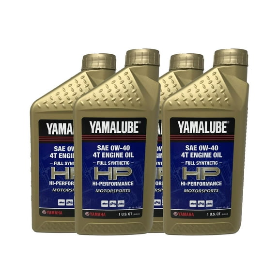 Yamaha Genuine OEM Yamalube Full Synthetic 0W-40 Oil LUB-00W40-FS-12 - 4 Pack