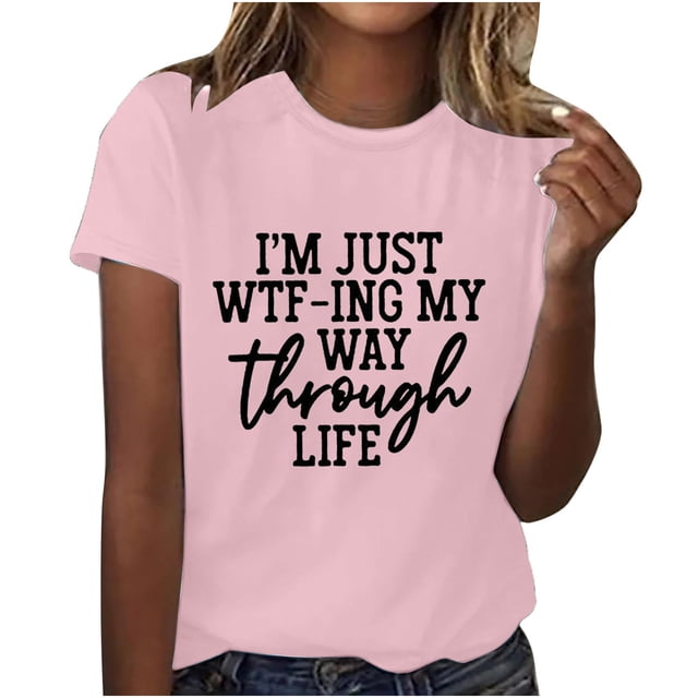 Birdeem T-Shirts Imprimés pour Femmes et Filles, Manches Courtes, Col Rond, Blouse