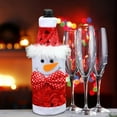 thumbnail image 3 of sunsanly Christmas Wine Bottle Cover Santa Snowman Reindeer Red Wine Bottle Cover Holiday Table Decoration for Wine Champagne Beer Bottle, 3 of 7