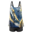 thumbnail image 3 of Women Plus Size Bathing Suits Paisley Print Two Piece Swimsuit Tankini Swimwear, 3 of 7