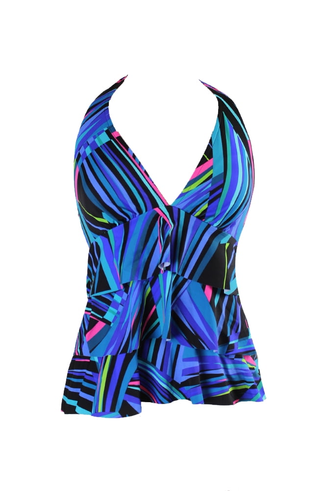 caribbean joe ruffle tiered tankini