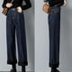thumbnail image 4 of Pantalones de pierna ancha de talle alto de invierno sólido para mujer Jeggings ajustados elásticos para mantener el calor Fridja  hfkajh103456, 4 of 9
