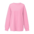 thumbnail image 4 of Resicozy Oversized Sweatshirt for Women Crewneck Long Sleeve Pullover Hoodies Tops Fall Fashion Clothes Pink XL, 4 of 5