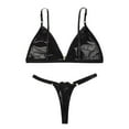 thumbnail image 3 of Gibobby Ropa interior mujer Ropa De Dormir Ropa De Dormir Mujer Cuello En V Bordado Encaje Lencería Lenceria China Gifts Lenceria Sexy Mujer(Negro, M), 3 of 5