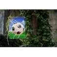Soccer Garden Flag Vertical Double Sided Sports White and Black