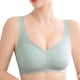 thumbnail image 1 of Gibobby Brasier deportivo para mujer Ropa interior sin costuras de seda helada súper fina, pecho grande para mujer, pequeño, sin anillo de, caída de tamaño(Gris,5XL), 1 of 4