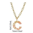 thumbnail image 2 of FORYULIK Ladies Girls Letter Necklace 26 Letter Pendant Necklace Popular Temperament Transparent Resin Dried Flower Pendant 26 English Letters Personality Hop Necklace, 2 of 3