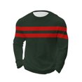 thumbnail image 6 of Wrtxtat Men's Color Block Sweatshirt Waffle Knit Fleece Pullover Crewneck Casual Lightweight Long Sleeve Slim Fit Patchwork Tops Green#01 XXL, 6 of 6