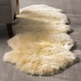 thumbnail image 3 of Genuine Sheepskin Rug Extra Soft Natural Pelt Champagne , Double Pelt 2' X 6', 3 of 5