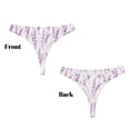 thumbnail image 3 of Balery Lavender Flowers Tangas de Algodón para Mujer con Estampado – Ropa Interior Sexy, Transpirable, G-string-4X-Large, 3 of 6