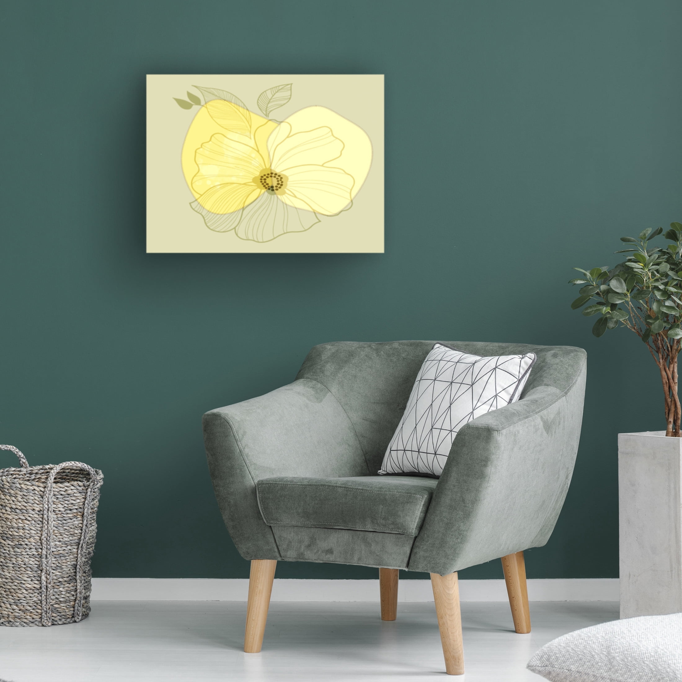 Canvas Wall Art - FootePrint Art 'Sunlit Single' Wall Art for Living Room, Bedroom, or Office Décor by Trademark Fine Art - 32 x 24 Inches