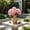 Pink PK, variant on WWV Faux Flowers Mini Bouquet 6-Stalk 18 Bloom Lifelike Flower Home Wedding Shower Centerpiece Prop Arrangement Table Decor Blue