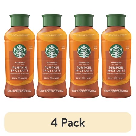 (4 pack) Starbucks Iced Coffee, Pumpkin Spice with Cow Milk, 40oz Bottle