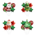 thumbnail image 4 of Moyic 5 piezas de dibujos animados de Papá Noel muñeco de nieve globos de aluminio ambiente navideño con estilo globos de fiesta coloridos Type3 NO3, 4 of 6