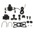 thumbnail image 2 of 360  degree teléfono celular motocicleta manillar bicicleta soporte USB negro Zulema  Soporte de manillar de motocicleta, 2 of 8